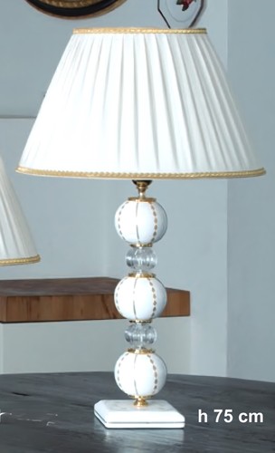 Italian majolica table lamp - majolica,