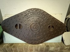 Klargester Cast Iron Diamond-Shaped Septic Tank Cover Old Style