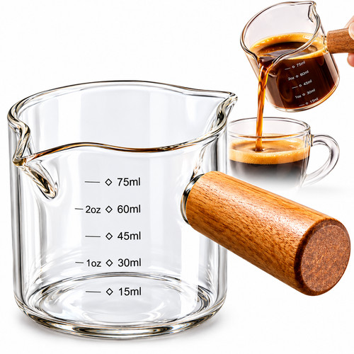 75ml glass coffee measuring - 75ml,