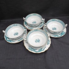 Booths Dragon Green Soup Bowls
