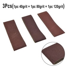 3pcs 76x533mm Sand Belts 40/80/120 Mix Grit Grinding Sander Wood Metal Polishing