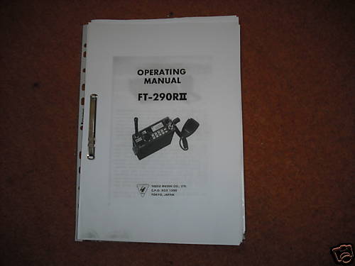 Yaesu 290r mk2 operating - ft-290r,