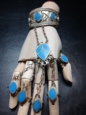 Afghan blue slave bracelet - slave,