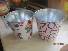 Emma Bridgewater M&S Flower Shop Metal Plant Pots X 2 love & robin