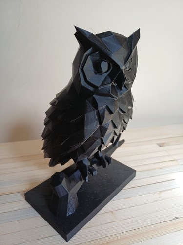 Low poly owl sculpture 20cm - low,