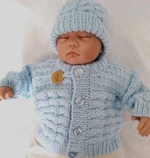 Hand knitted  Baby Aran