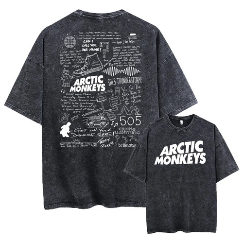 Arctic monkeys washed shirts - monkeys, t-shirts