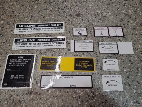 Drill rig control panel decals - drill,