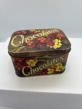 Chocolates Floral Tin Designed By Daher Made In England Small Chocolates Rare