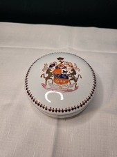 Hua Ping Tang Zhi - Porcelain - Chinese Round Trinket with Heraldic Crest