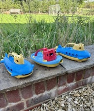 Green Toys Submarine (x2) Tug Boat. In Great Condition