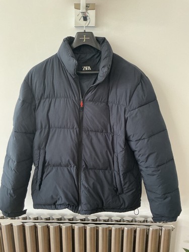 Mens navy blue quilted jacket