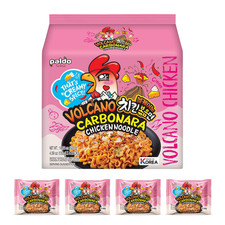 Paldo Volcano Carbonara Chicken Noodles – Vegetarian Friendly Korean Ramen