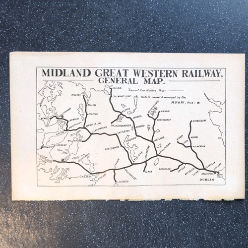 Original 1917 railway map - original,