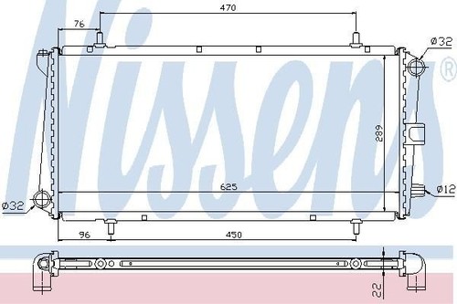 Nissens radiator for 120 - radiator, mg
