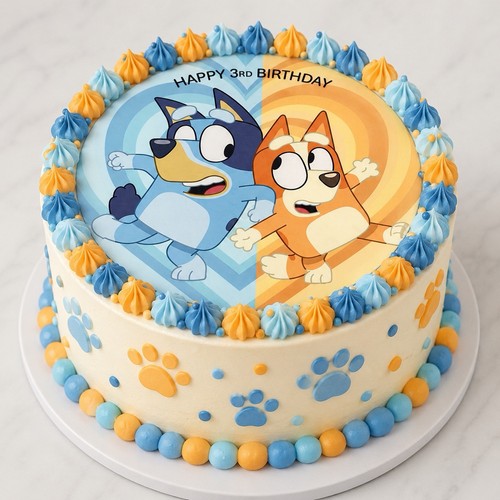 Personalised bluey edible - bluey,