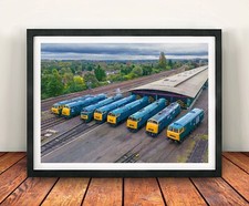 BR Blue Diesel Hydraulics Framed Print Railwayana Western Hymek Warship Gifts