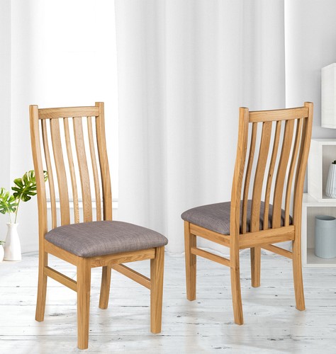 Dining chairs solid oak - 2,