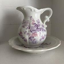 Vintage White Floral Porcelain