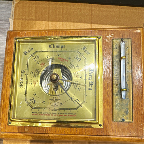Wall barometer thermometer - barometer, &