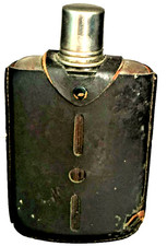 Vintage Glass Hip Flask w/