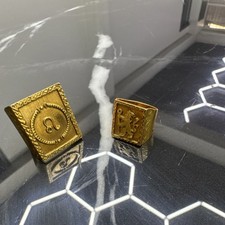 Gold Square  Rings Set of 2