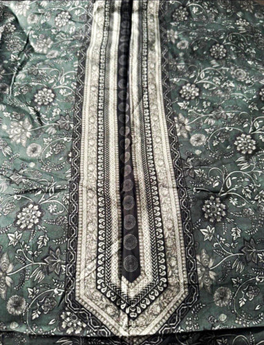 Grey white floral - floral, embroidered