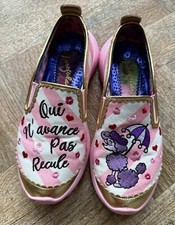 Irregular Choice Poodle Fancy In Pink Stripe Size 36/37