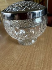 VINTAGE GLASS ROSE / POSY BOWL