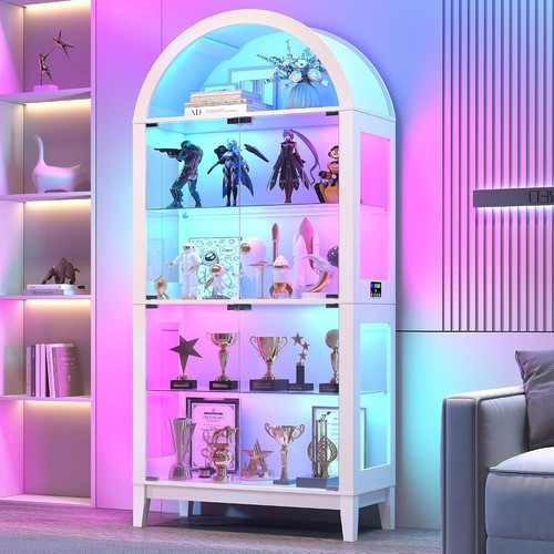 Arched display cabinet with - display,
