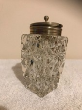 vintage square cut glass jam