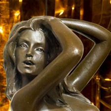 Bronze Woman Statue Lady