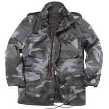 Mil-Tec Mens Urban Parka Combat M65 Army Jacket Tactical Hunting Coat Dark Camo