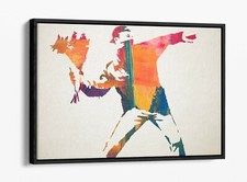 BANKSY, FLOWER THROWER RAINBOW