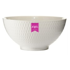 Footed Bowl 7" Ceramic White Jewel Porcelain Tableware Classic Style Dining