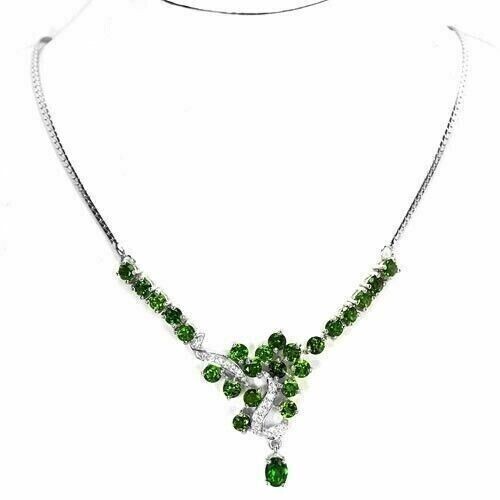Silver necklace chrome - necklace,