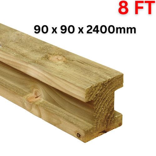 8ft slotted timber fence post - fence,