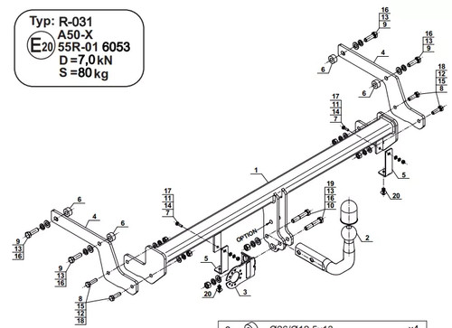 Swan neck tow bar - neck,