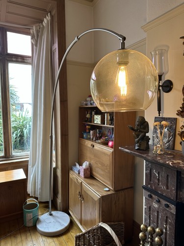 Arc floor lamp - lamp, white