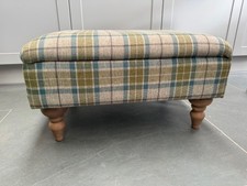 Sherlock footstool By Next (70cmx50cm) Tartan Fabric (green beige) -Excellent