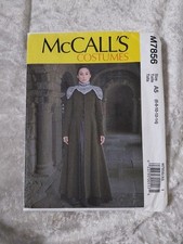 McCalls M7856 Game Of Thrones Style Costume Sewing Pattern Sz 6-14 Uncut