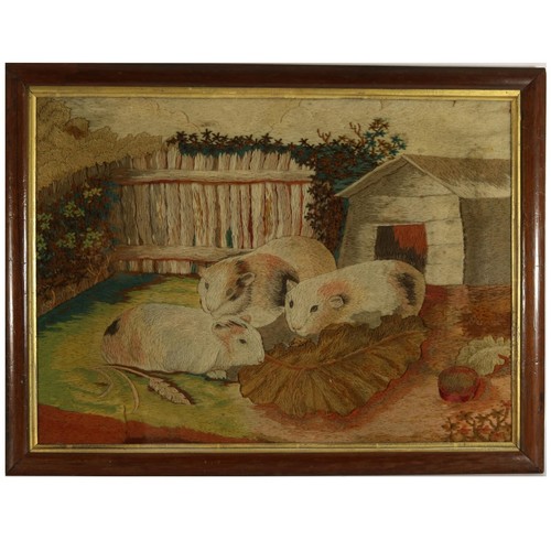 Georgian woolwork embroidered - woolwork,
