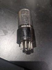  Mullard Grey Glass 6SN7GT Valve/Vacuum Tube - AVO Vcm 163Tested Strng & Balance