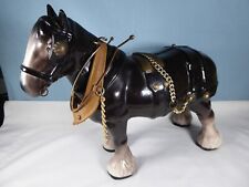 Porcelain Shire Horse with some tack - Possibly Melbaware