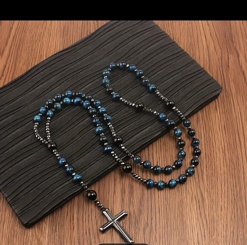 Rose mary beads - , cross