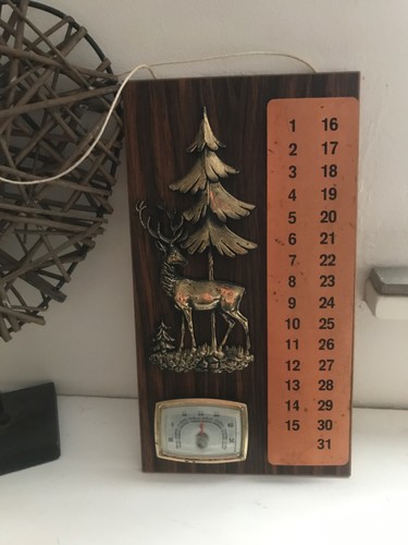 Vintage wooden and - , brass