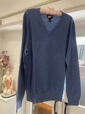 Mens Merino Wool Jumper Size Medium Lands End New