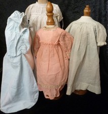 BUNDLE of 3 OLD DOLL DRESSES &