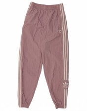 ADIDAS Womens Tracksuit Trousers Joggers UK 10 Small Purple Polyester DN12