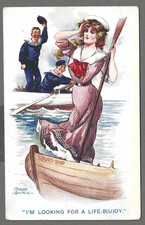 Vintage artist signed postcard